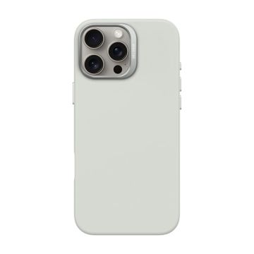 Antimicrobial Silicone MagSafe Case for iPhone 16 Pro Max Stone Gray