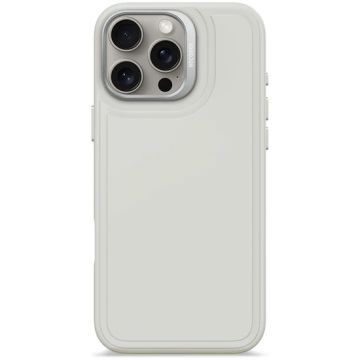 AntiMicrobial Silicone Stacks Case for iPhone 16 Pro Max Stone Grey