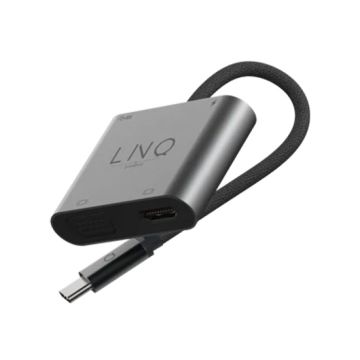 LINQ 4-in-1 USB-C Multiport HDMI/VGA Hub - Grey