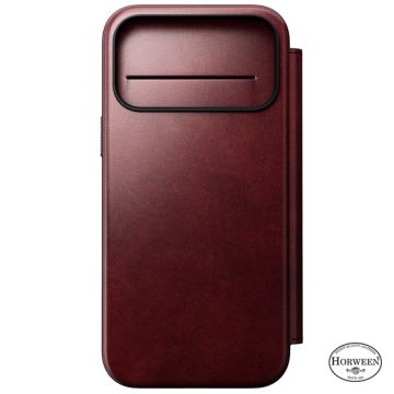 Leather Folio Modern Horween iPhone 17 Pro Max Burgundy