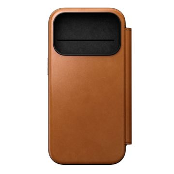 Modern Leather Folio iPhone 17 Pro Tan