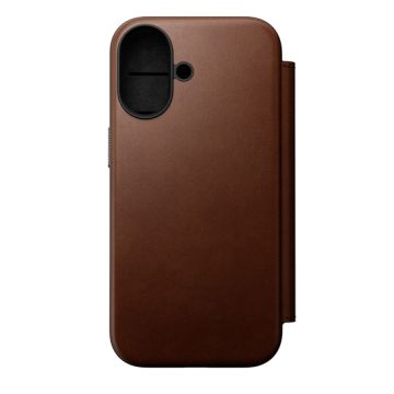 Modern Leather Folio iPhone 17 Brown