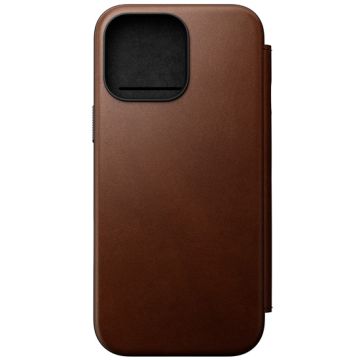 Modern Leather Folio iPhone 16 Pro Max Brown