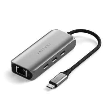 4-In-1 USB-C Hub With 2.5 Gigabit Ethernet Space Gray