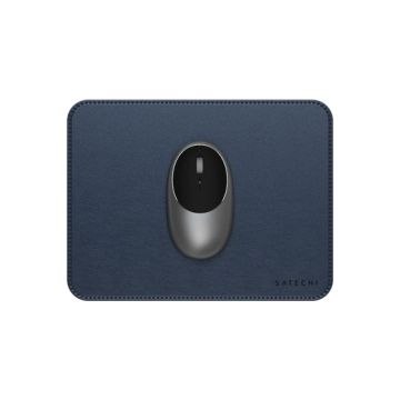 Vegan-Leather Premium Mouse Pad Blue