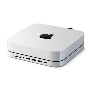 Stand & hub for Mac mini with SSD enclosure Silver