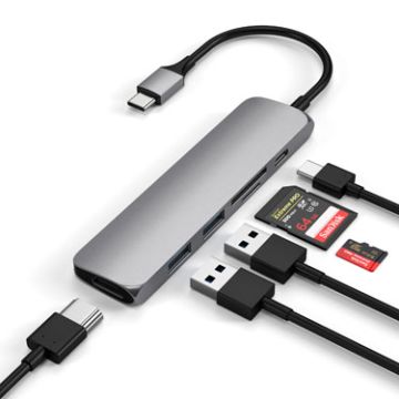 Slim Type-C MultiPort Adapter V2 Space Grey