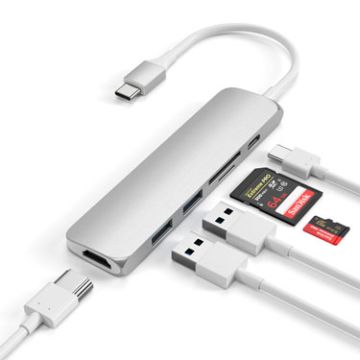 Slim Type-C MultiPort Adapter V2 Silver