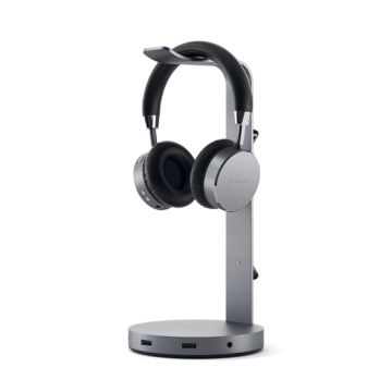 Aluminum USB Headphone Stand Space Gray