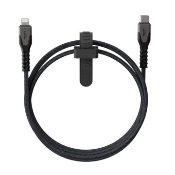 Rugged USB-C to Lightning cable (1,5m) Black/Grey